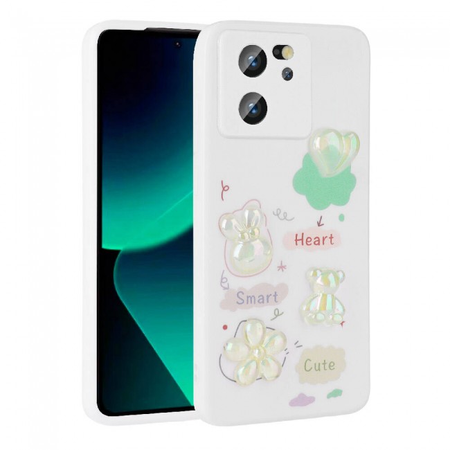 Xiaomi Mi 13T Pro Kılıf Kabartma Figürlü Parlak Zore Toys Silikon Kapak Xiaomi Mi 13T Pro Kılıf Kabartma Figürlü Parlak Zore Toys Silikon Kapak