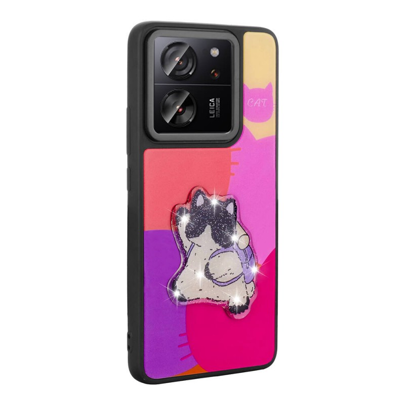 Bal-z Xiaomi Mi 13T Pro Kılıf Parlayan Kabartmalı İkonik Figürlü  Amas Silikon Kapak