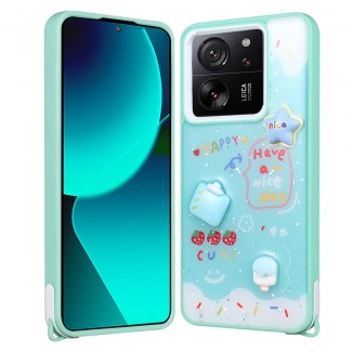 Xiaomi Mi 13T Pro Kılıf Parlayan Simli Kabartma Figürlü Zore Cevze Kapak Xiaomi Mi 13T Pro Kılıf Parlayan Simli Kabartma Figürlü Zore Cevze Kapak