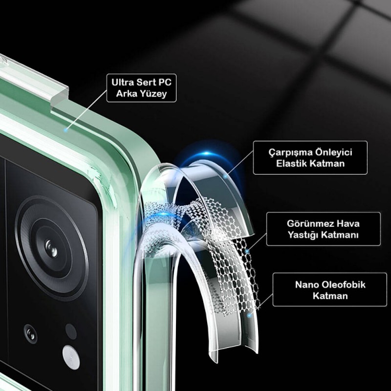 Bal-z Xiaomi Mi 13T Pro Kılıf Sert PC Arka Yüzey Wireless Şarj Özellikli  Flet M-safe Kapak