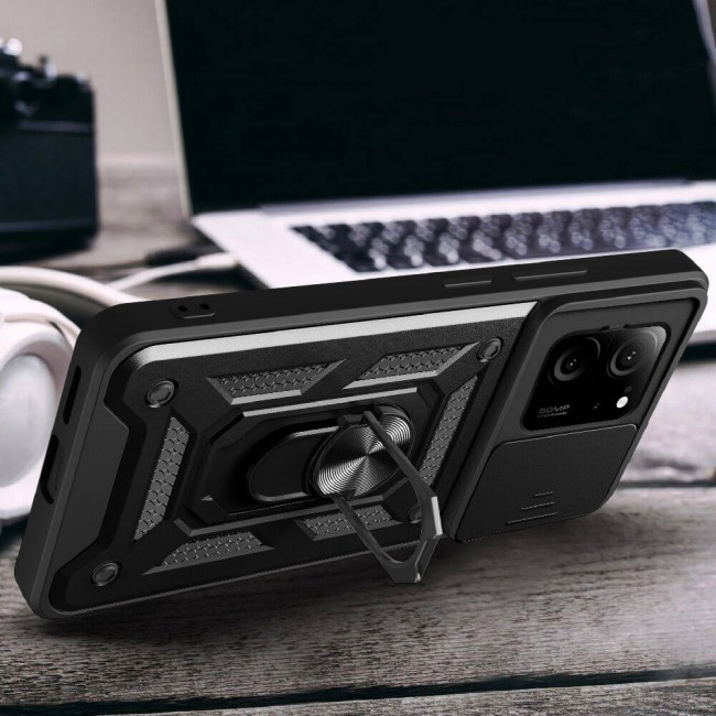 Xiaomi Mi 13T Pro Kılıf Magnetik Standlı Kamera Korumalı Zore Sürgülü Vega Kapak Xiaomi Mi 13T Pro Kılıf Magnetik Standlı Kamera Korumalı Zore Sürgülü Vega Kapak
