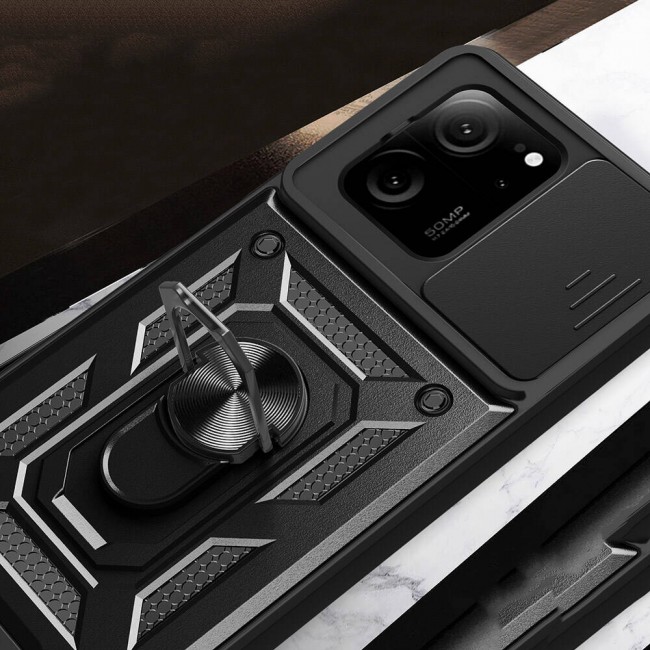Xiaomi Mi 13T Pro Kılıf Magnetik Standlı Kamera Korumalı Zore Sürgülü Vega Kapak Xiaomi Mi 13T Pro Kılıf Magnetik Standlı Kamera Korumalı Zore Sürgülü Vega Kapak