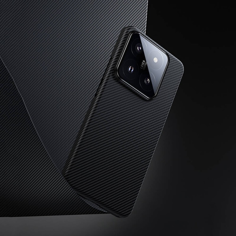Bal-z Xiaomi Mi 14 Kılıf M-safe Özellikli Karbon Fiber Benks Essential ArmorAir 600D Kevlar Kapak
