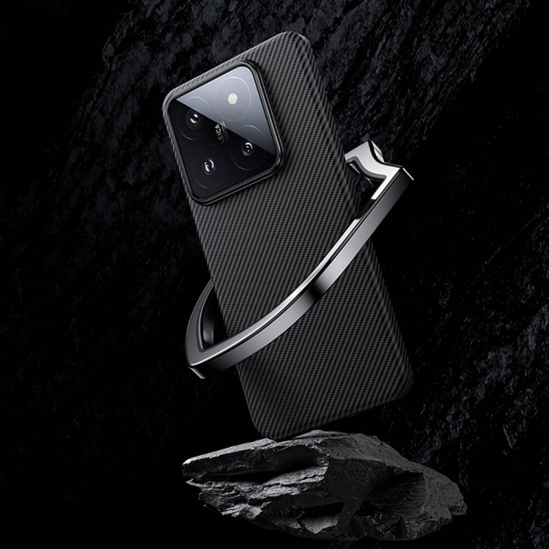 Bal-z Xiaomi Mi 14 Kılıf M-safe Özellikli Karbon Fiber Benks Essential ArmorAir 600D Kevlar Kapak