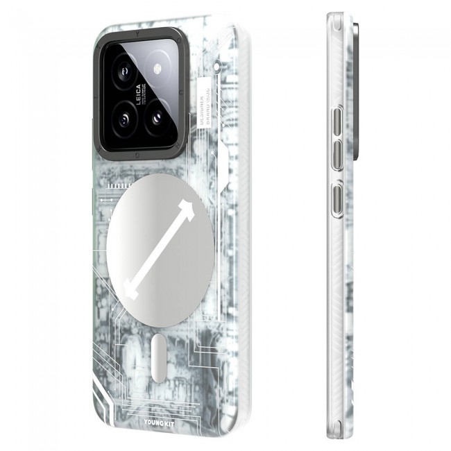 Xiaomi Mi 14 Kılıf Magsafe Şarj Özellikli YoungKit Technology Serisi Kapak Xiaomi Mi 14 Kılıf Magsafe Şarj Özellikli YoungKit Technology Serisi Kapak