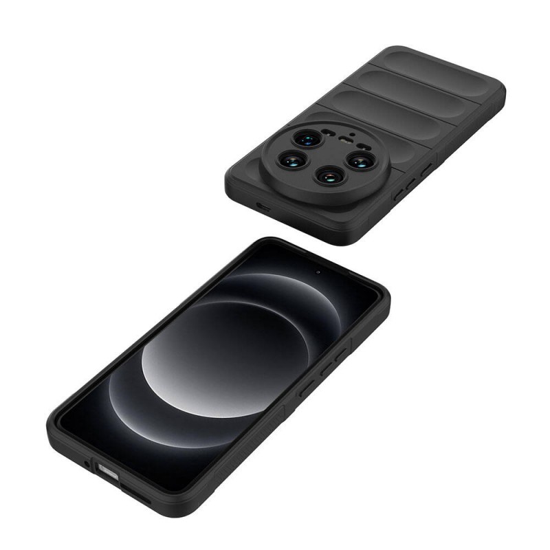 Bal-z Xiaomi Mi 14 Ultra Kılıf Esnek TPU Oyuklu Arka Yüzey Tasarımlı  Etnik Silikon Kapak