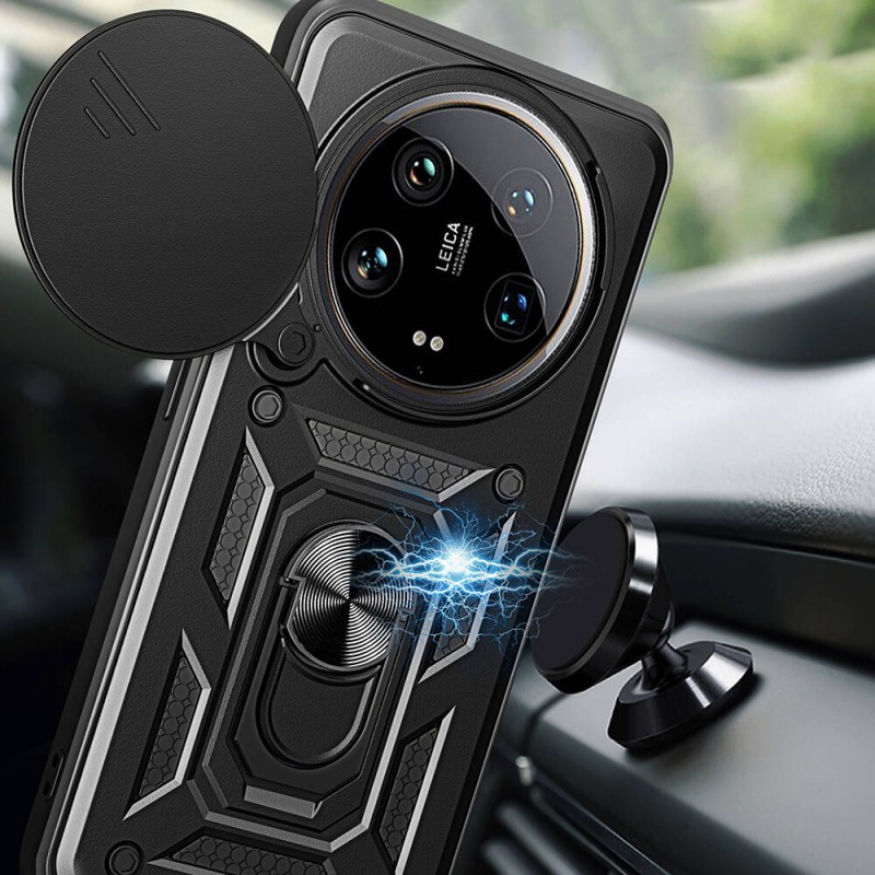 Xiaomi Mi 14 Ultra Kılıf Magnetik Standlı Kamera Korumalı Zore Sürgülü Vega Kapak Xiaomi Mi 14 Ultra Kılıf Magnetik Standlı Kamera Korumalı Zore Sürgülü Vega Kapak