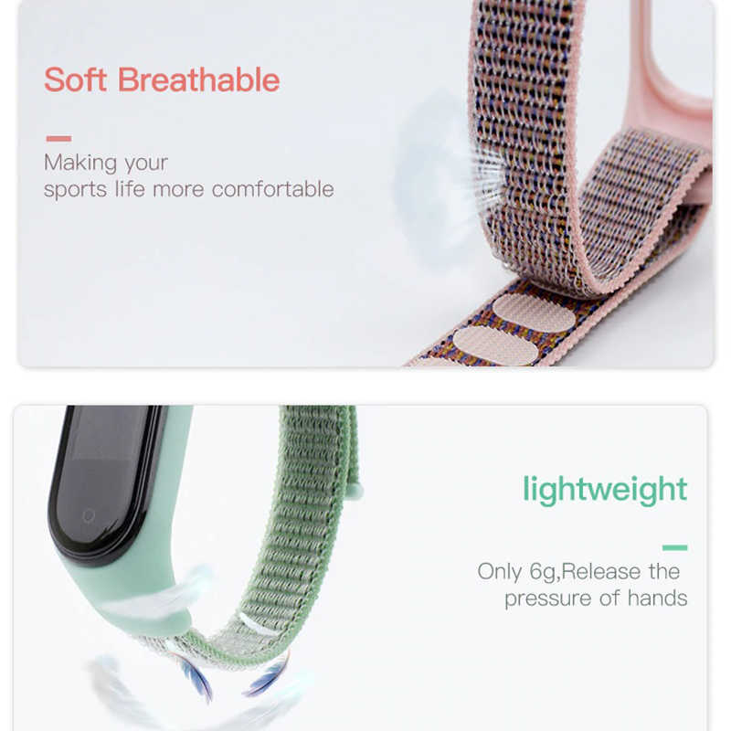 Bal-z Xiaomi Mi Band 6  KRD-03 Hasır Kordon