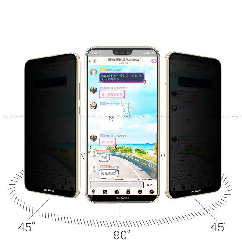 Bal-z Xiaomi Mi Note 3 5D Privacy Cam Ekran Koruyucu