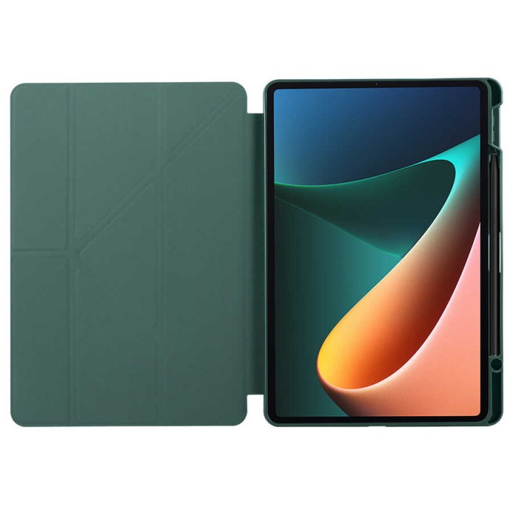 Xiaomi Mi Pad 5 Kılıf Zore Tri Folding Kalem Bölmeli Standlı Kılıf