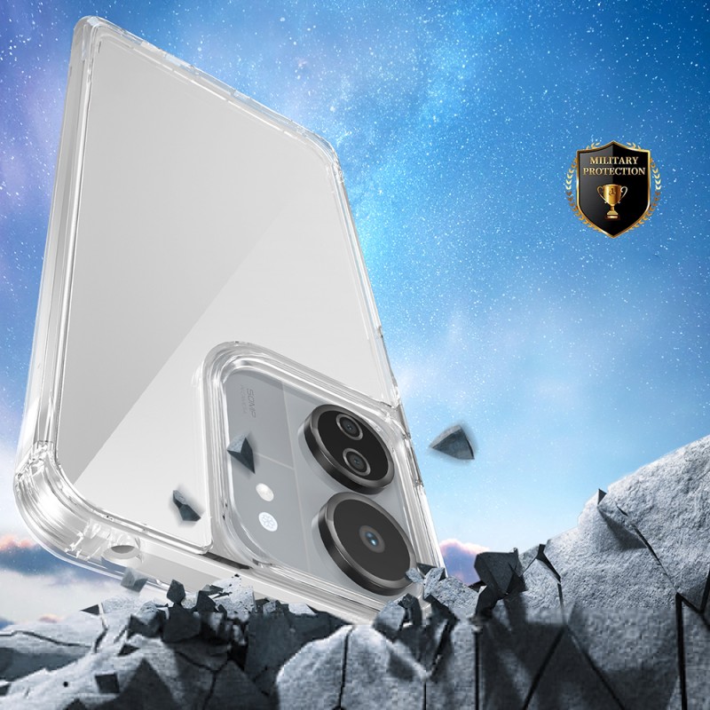 Bal-z Xiaomi Poco C65 Kılıf Airbagli Takılabilir Askı Aparatlı Zore Snap Silikon Kapak