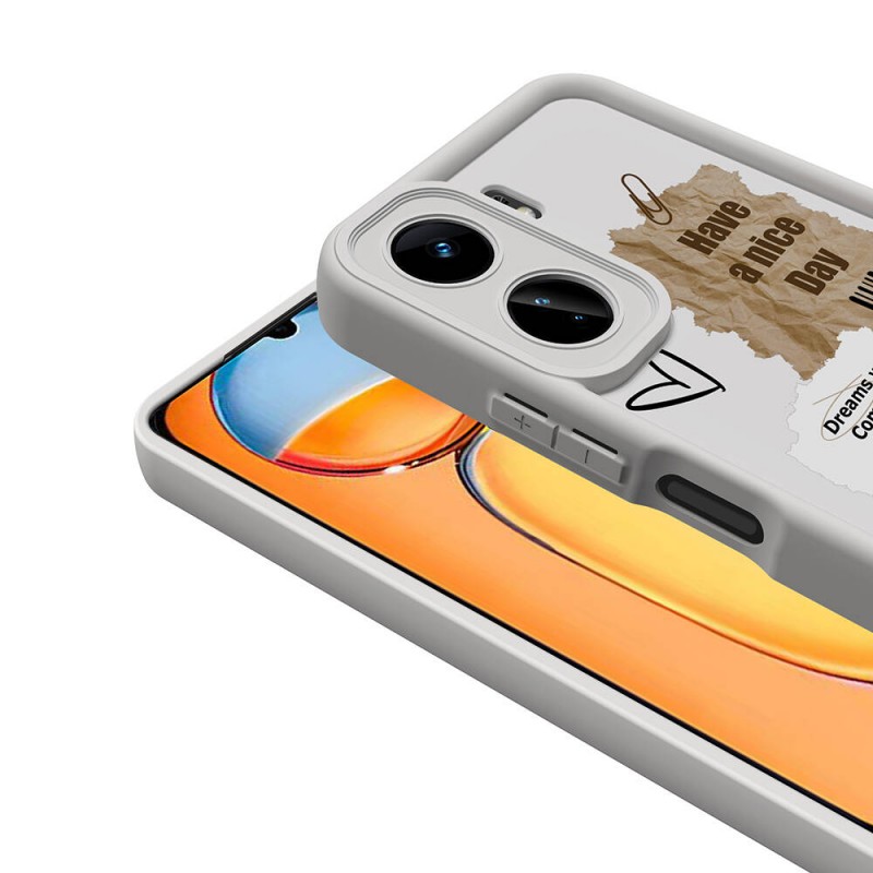 Bal-z Xiaomi Poco C65 Kılıf Kamera Korumalı Baskılı Arka Yüzey  Klas Kapak