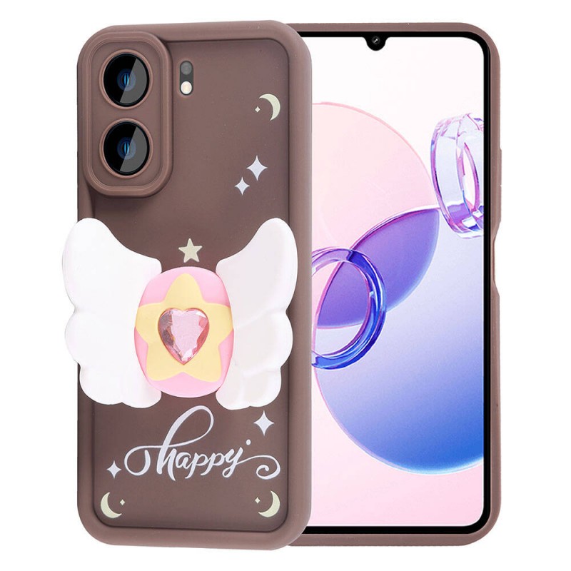 Bal-z Xiaomi Poco C65 Kılıf Kamera Korumalı Figür Tasarımlı  Kapya Kapak