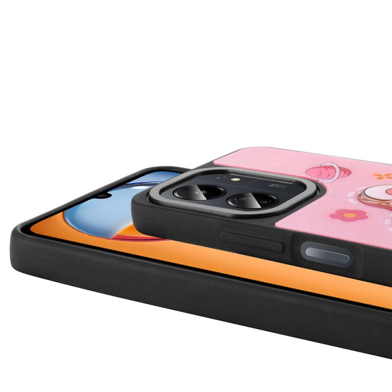 Bal-z Xiaomi Poco C65 Kılıf Parlayan Kabartmalı İkonik Figürlü  Amas Silikon Kapak