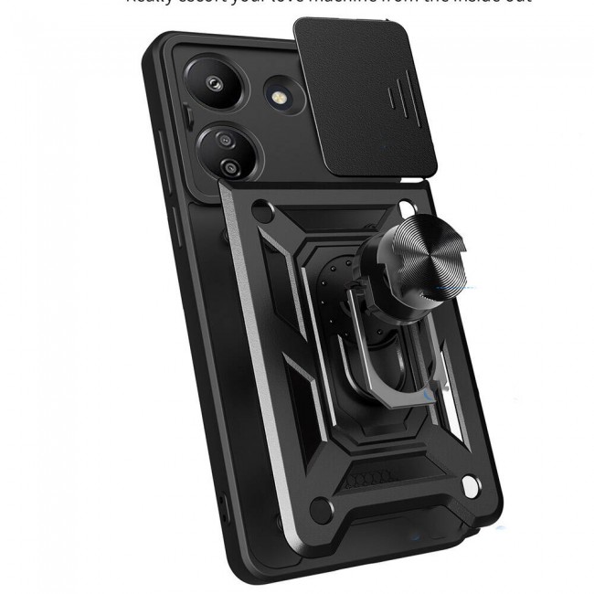 Xiaomi Poco C65 Kılıf Magnetik Standlı Kamera Korumalı Zore Sürgülü Vega Kapak Xiaomi Poco C65 Kılıf Magnetik Standlı Kamera Korumalı Zore Sürgülü Vega Kapak