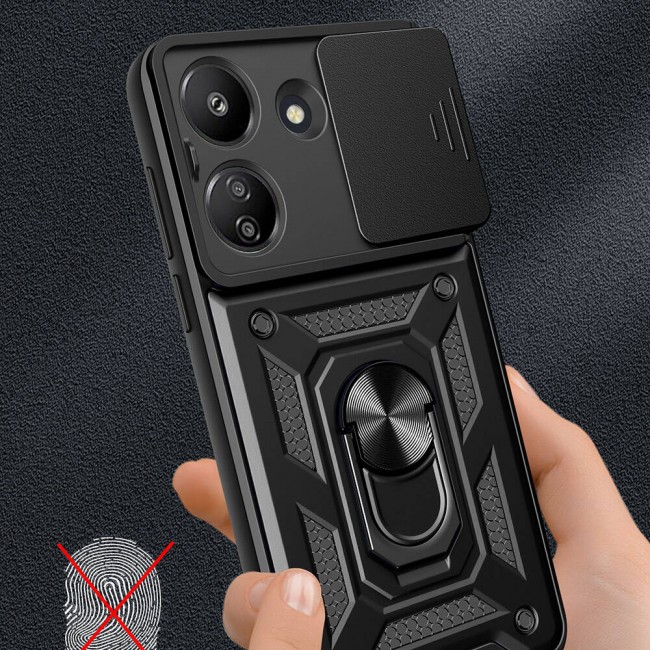 Xiaomi Poco C65 Kılıf Magnetik Standlı Kamera Korumalı Zore Sürgülü Vega Kapak Xiaomi Poco C65 Kılıf Magnetik Standlı Kamera Korumalı Zore Sürgülü Vega Kapak