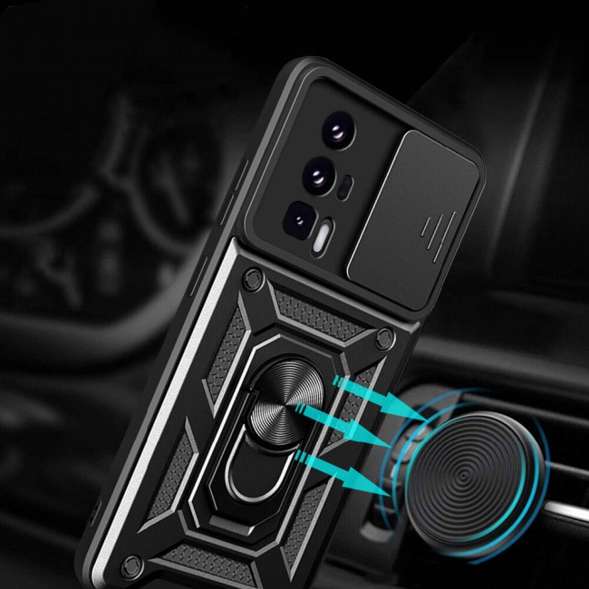 Xiaomi Poco F5 Pro Kılıf Magnetik Standlı Kamera Korumalı Zore Sürgülü Vega Kapak Xiaomi Poco F5 Pro Kılıf Magnetik Standlı Kamera Korumalı Zore Sürgülü Vega Kapak