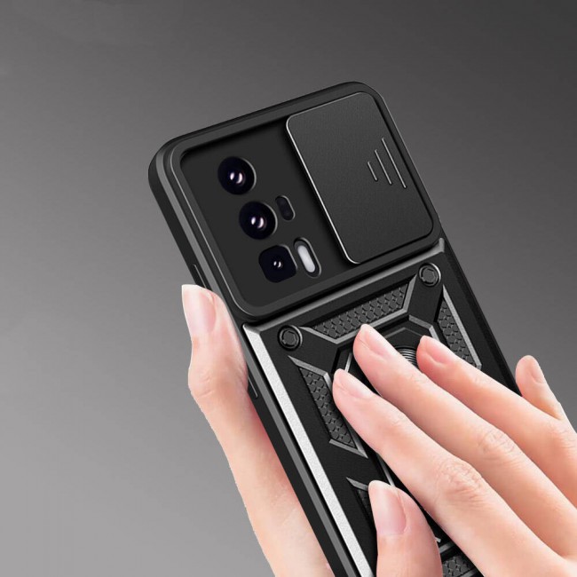Xiaomi Poco F5 Pro Kılıf Magnetik Standlı Kamera Korumalı Zore Sürgülü Vega Kapak Xiaomi Poco F5 Pro Kılıf Magnetik Standlı Kamera Korumalı Zore Sürgülü Vega Kapak