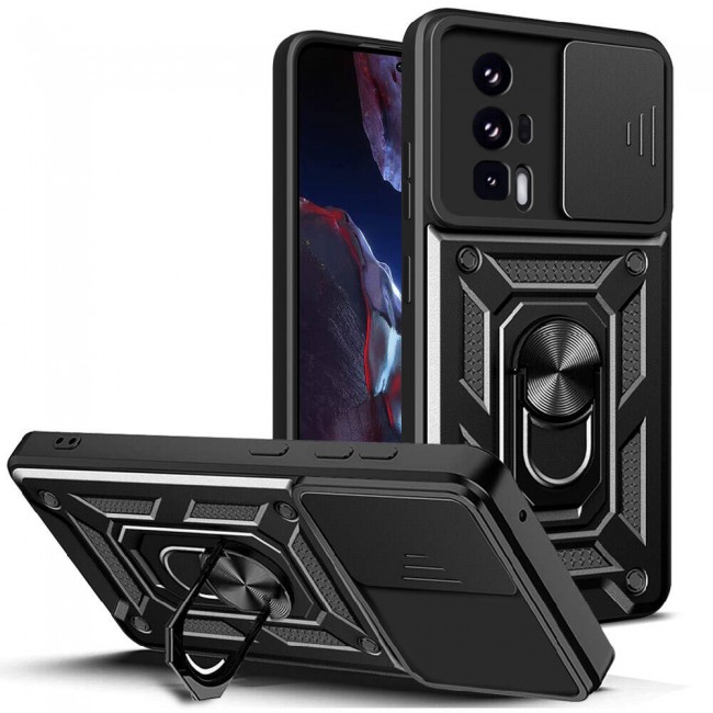 Xiaomi Poco F5 Pro Kılıf Magnetik Standlı Kamera Korumalı Zore Sürgülü Vega Kapak Xiaomi Poco F5 Pro Kılıf Magnetik Standlı Kamera Korumalı Zore Sürgülü Vega Kapak