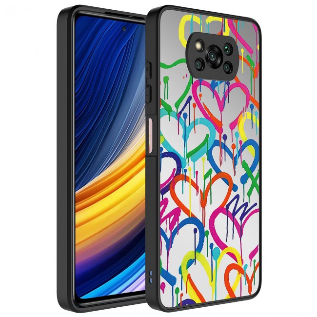 Xiaomi Poco X3 Kılıf Aynalı Desenli Kamera Korumalı Parlak Zore Mirror Kapak Xiaomi Poco X3 Kılıf Aynalı Desenli Kamera Korumalı Parlak Zore Mirror Kapak
