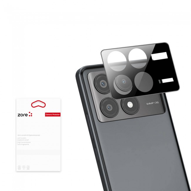 Xiaomi Poco X6 Pro Zore 3D Kamera Camı Xiaomi Poco X6 Pro Zore 3D Kamera Camı