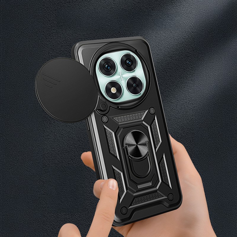 Bal-z Xiaomi Poco X7 Kılıf Magnetik Standlı Kamera Korumalı Zore Sürgülü Vega Kapak