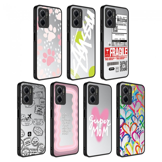 Xiaomi Redmi 10 5G Kılıf Aynalı Desenli Kamera Korumalı Parlak Zore Mirror Kapak Xiaomi Redmi 10 5G Kılıf Aynalı Desenli Kamera Korumalı Parlak Zore Mirror Kapak
