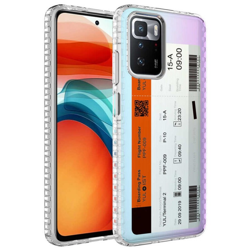 Bal-z Xiaomi Redmi 10 Kılıf Airbag Kenarlı Renkli Desenli Silikon  Elegans Kapak