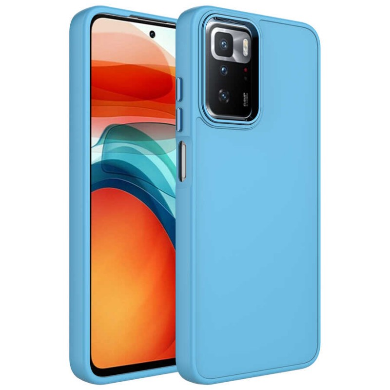 Bal-z Xiaomi Redmi 10 Kılıf Metal Çerçeve ve Buton Tasarımlı Silikon  Luna Kapak