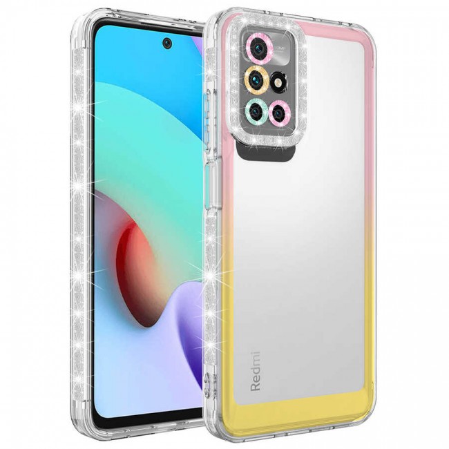 Xiaomi Redmi 10 Kılıf Simli ve Renk Geçiş Tasarımlı Lens Korumalı Zore Park Kapak Xiaomi Redmi 10 Kılıf Simli ve Renk Geçiş Tasarımlı Lens Korumalı Zore Park Kapak