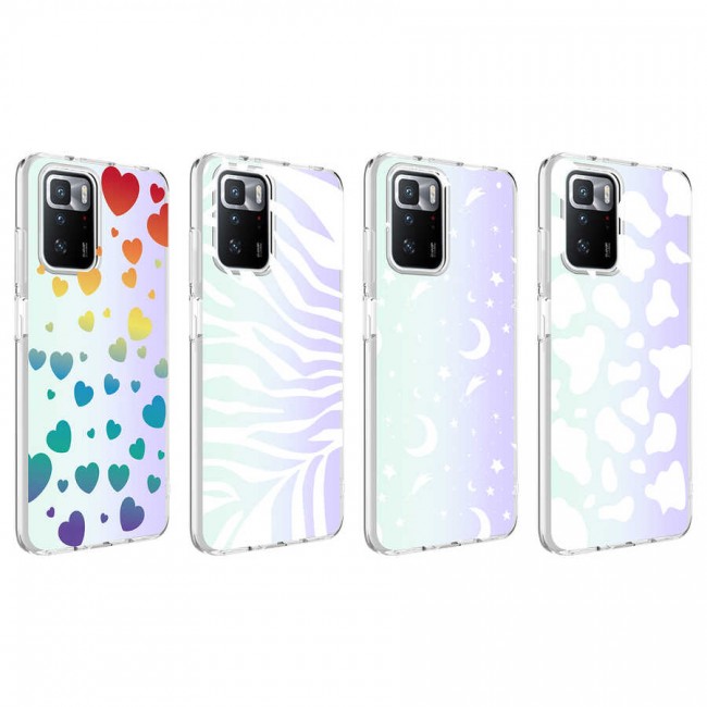 Xiaomi Redmi 10 Kılıf Zore M-Blue Desenli Kapak Xiaomi Redmi 10 Kılıf Zore M-Blue Desenli Kapak