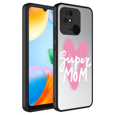 Bal-z Xiaomi Redmi 10C Kılıf Aynalı Desenli Kamera Korumalı Parlak  Mirror Kapak