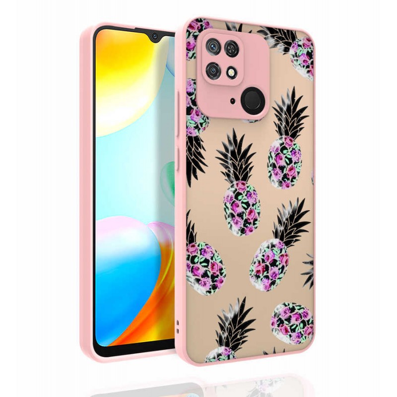 Bal-z Xiaomi Redmi 10C Kılıf Desenli Kamera Korumalı Parlak  Nora Kapak