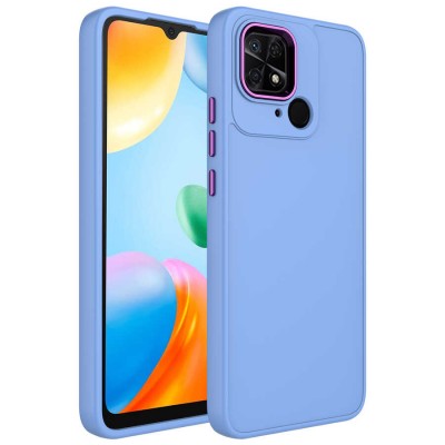 Bal-z Xiaomi Redmi 10C Kılıf Metal Çerçeve ve Buton Tasarımlı Silikon  Luna Kapak