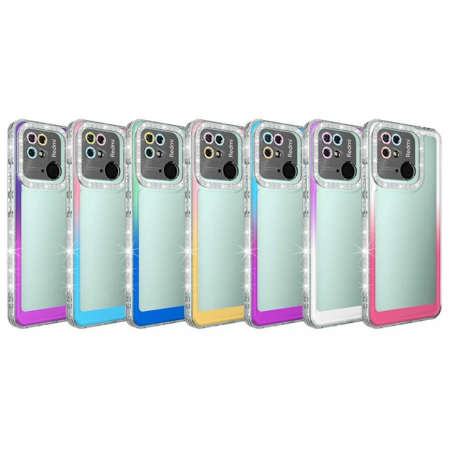 Xiaomi Redmi 10C Kılıf Simli ve Renk Geçiş Tasarımlı Lens Korumalı Zore Park Kapak Xiaomi Redmi 10C Kılıf Simli ve Renk Geçiş Tasarımlı Lens Korumalı Zore Park Kapak