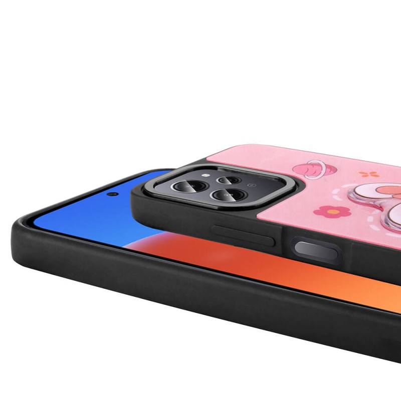 Bal-z Xiaomi Redmi 12 4G Kılıf Parlayan Kabartmalı İkonik Figürlü  Amas Silikon Kapak