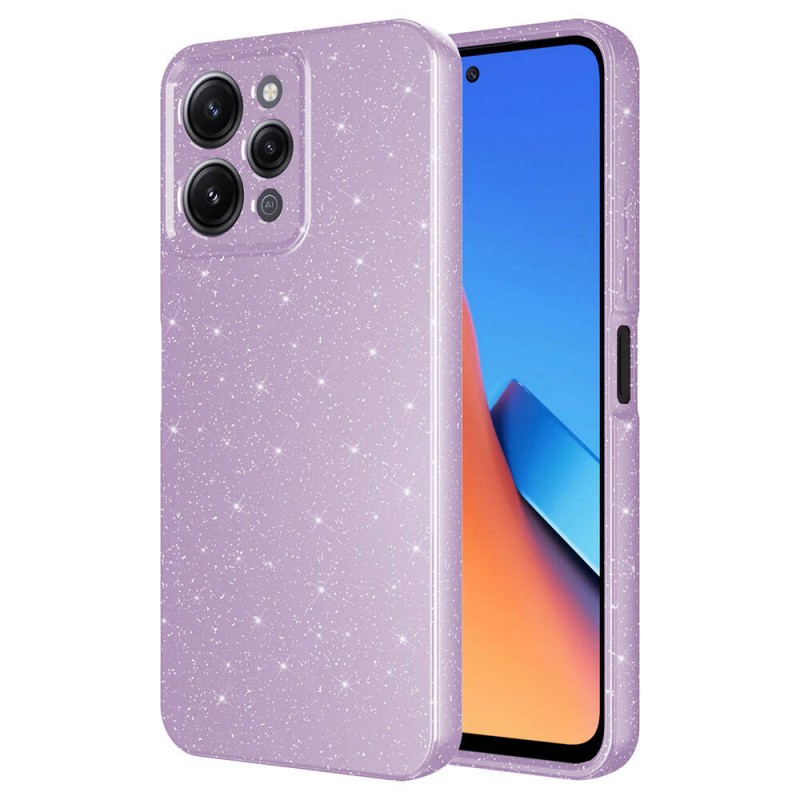 Bal-z Xiaomi Redmi 12 Kılıf Kamera Korumalı Simli Lüks  Koton Kapak