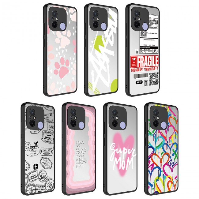 Xiaomi Redmi 12C Kılıf Aynalı Desenli Kamera Korumalı Parlak Zore Mirror Kapak Xiaomi Redmi 12C Kılıf Aynalı Desenli Kamera Korumalı Parlak Zore Mirror Kapak