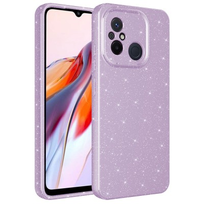 Bal-z Xiaomi Redmi 12C Kılıf Kamera Korumalı Simli Lüks  Koton Kapak