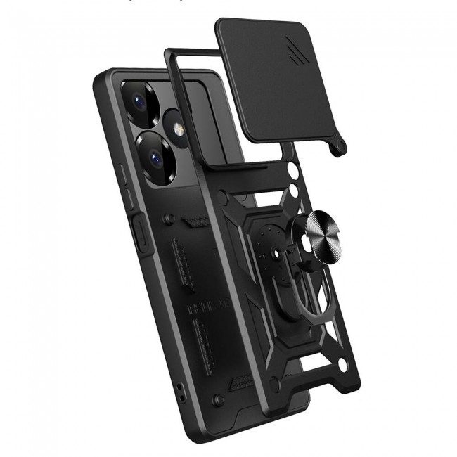 Xiaomi Redmi 13 4G Kılıf Magnetik Standlı Kamera Korumalı Zore Sürgülü Vega Kapak Xiaomi Redmi 13 4G Kılıf Magnetik Standlı Kamera Korumalı Zore Sürgülü Vega Kapak