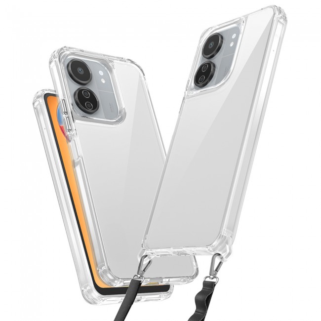 Xiaomi Redmi 13C Kılıf Airbagli Takılabilir Askı Aparatlı Zore Snap Silikon Kapak Xiaomi Redmi 13C Kılıf Airbagli Takılabilir Askı Aparatlı Zore Snap Silikon Kapak