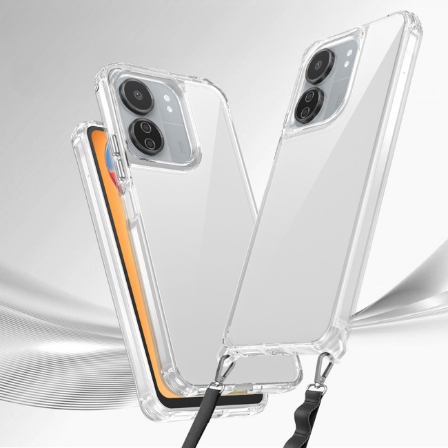 Xiaomi Redmi 13C Kılıf Airbagli Takılabilir Askı Aparatlı Zore Snap Silikon Kapak Xiaomi Redmi 13C Kılıf Airbagli Takılabilir Askı Aparatlı Zore Snap Silikon Kapak