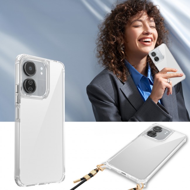 Xiaomi Redmi 13C Kılıf Airbagli Takılabilir Askı Aparatlı Zore Snap Silikon Kapak Xiaomi Redmi 13C Kılıf Airbagli Takılabilir Askı Aparatlı Zore Snap Silikon Kapak