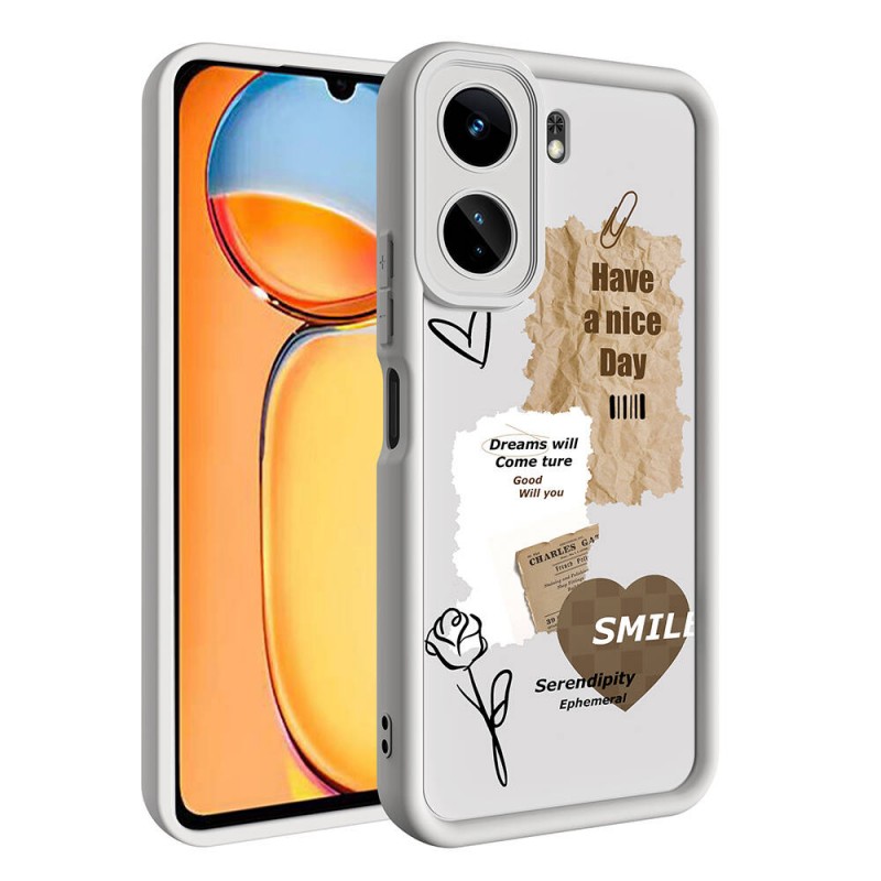 Bal-z Xiaomi Redmi 13C Kılıf Kamera Korumalı Baskılı Arka Yüzey  Klas Kapak