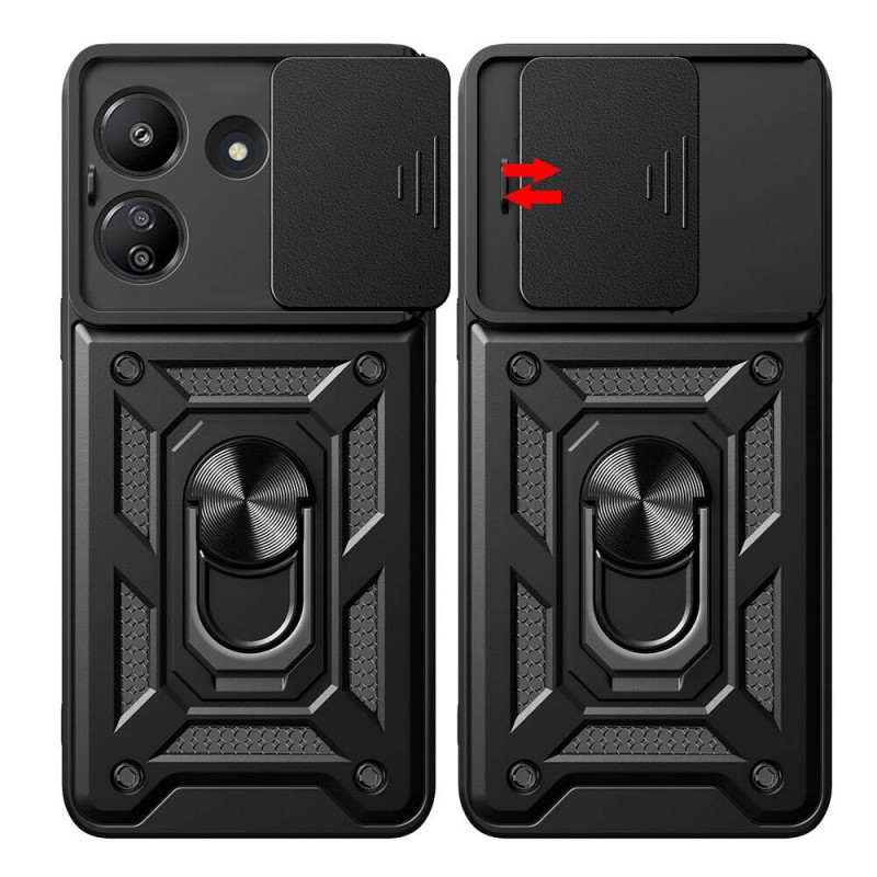 Bal-z Xiaomi Redmi 13C Kılıf Magnetik Standlı Kamera Korumalı  Sürgülü Vega Kapak