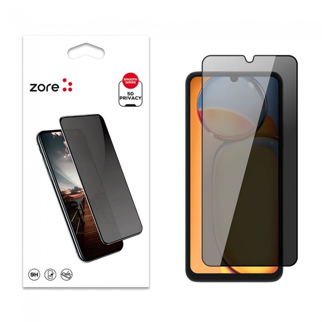 Xiaomi Redmi 13C Zore New 5D Privacy Temperli Ekran Koruyucu Xiaomi Redmi 13C Zore New 5D Privacy Temperli Ekran Koruyucu
