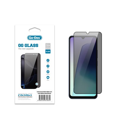 Bal-z Xiaomi Redmi 14C 4G Go Des OG Glass Privacy Antistatik Temperli Cam Ekran Koruyucu