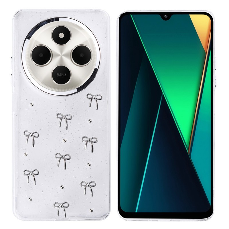 Bal-z Xiaomi Redmi 14C 4G Kılıf Airbag Tasarımlı Simli Şeffaf Zore Kutup Kapak