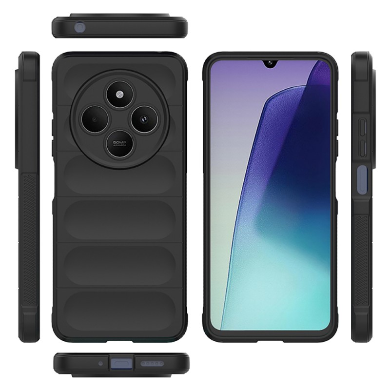 Bal-z Xiaomi Redmi 14C 4G Kılıf Esnek TPU Oyuklu Arka Yüzey Tasarımlı Zore Etnik Silikon Kapak