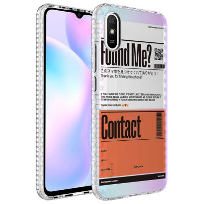 Bal-z Xiaomi Redmi 9A Kılıf Airbag Kenarlı Renkli Desenli Silikon  Elegans Kapak